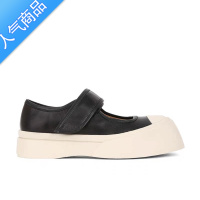 SUNTEK圆头可爱与性感玛丽珍鞋女2023升级版大头鞋魔术贴法式牛仔帆布鞋