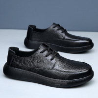 软底真皮休闲鞋男英伦复古百搭男士休闲皮鞋头层牛皮正装商务男鞋