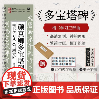 颜真卿多宝塔碑楷书学习从入门到进阶 颜真卿多宝塔碑帖字帖临摹描红 书法临摹高清放大对照视频教程