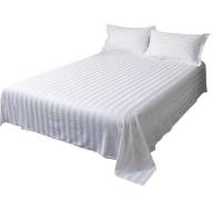 甘柔美被套240*180cm全棉斜纹贡缎(白色)条