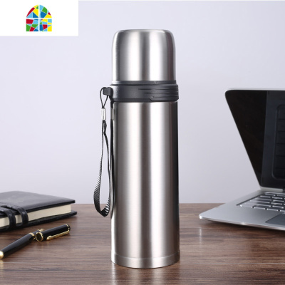 子保温杯户外便携水杯子男女学生真空不锈钢水壶茶杯定制LOGO FENGHOU 500ML金色