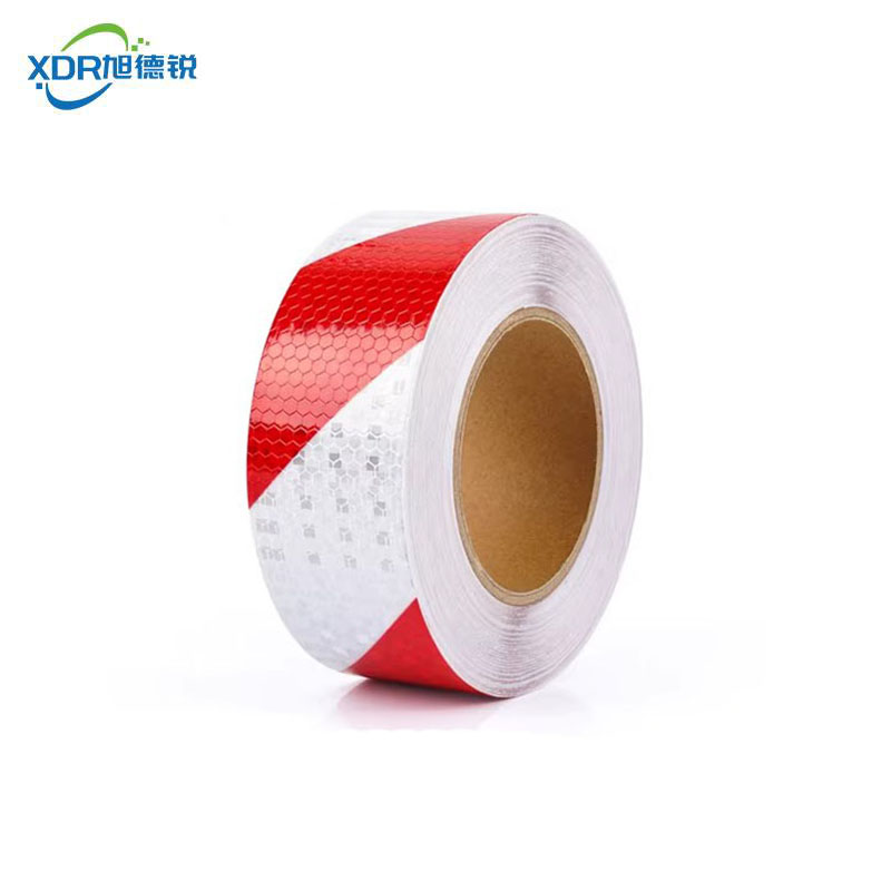 旭德锐 红白警示标识胶带反光警示胶带10cm宽*3米 /卷