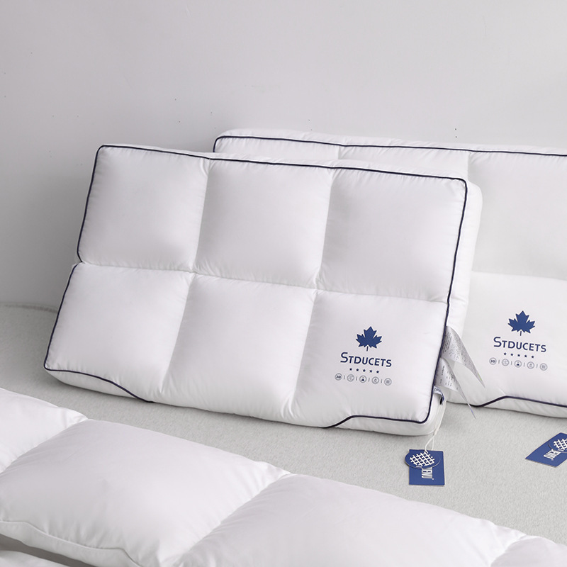 A类五星级酒店枕头不变形护颈椎助睡眠纯棉枕芯可水洗中低枕