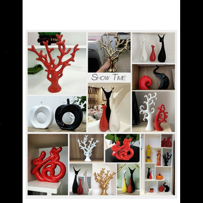 创意现代陶瓷工艺礼品客厅电视酒柜家居小饰品摆设发财树装饰摆件果