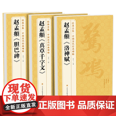 [3本]赵孟頫《胆巴碑》《真草千字文》《洛神赋》字帖楷书行书