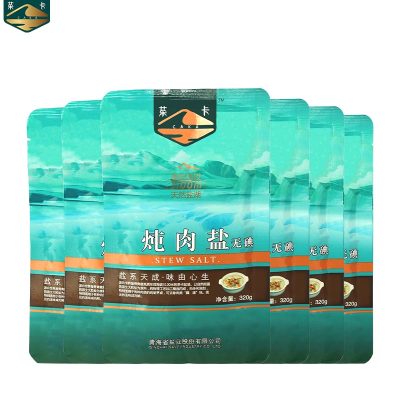 茶卡炖肉盐4包*320g无碘盐巴原生盐大颗粒粗盐无添加无抗结剂食用盐