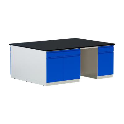 臻远 ZY5052713 实验台实验室 工作台实验桌操作台 全钢深蓝2米中央台