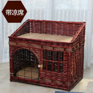 夏季猫窝四季通用藤编猫屋封闭式猫别墅猫笼网红猫咪窝猫产房狗窝