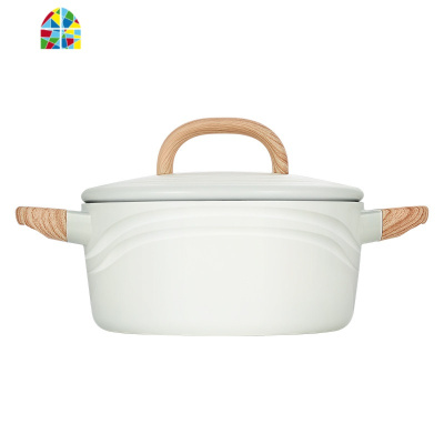 汤锅北欧不粘锅家用泡面锅小煮锅加厚锅具燃气电磁炉 FENGHOU 24CM简约超轻不粘(绿色)