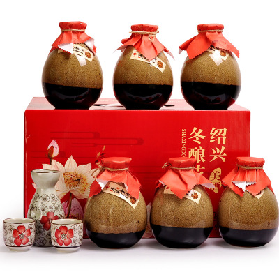 七斤嫂绍兴黄酒十八年陈原浆黄酒花雕酒整箱6瓶装礼盒