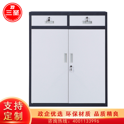 三圣 办公家具套色加厚拆装二斗下节文件柜铁皮柜档案柜资料柜文件柜其他金属办公柜收纳柜整理柜可定制