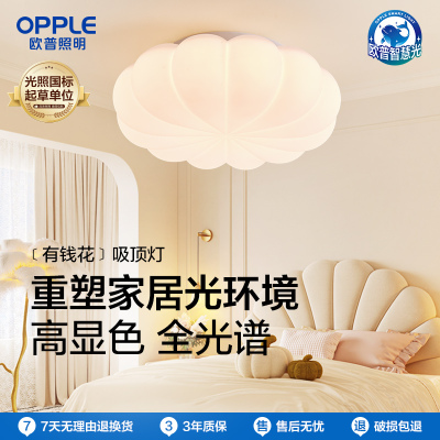 欧普北欧风格灯具餐厅灯吊灯现代简约餐厅吊灯全光谱声控有钱花