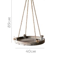 美帮汇垂吊置物架花架创意吊饰收纳托盘杂货陈列设计师自由空间 圆形大号