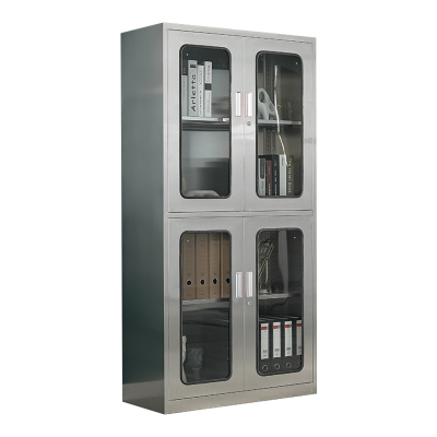 风雷动不锈钢文件柜档案柜资料柜器械柜储物柜仪器柜304全上下玻璃器械柜