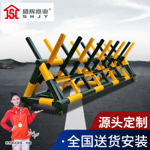 盛辉嘉业 拒马移动护栏 路障挡车器可带牌电动防冲撞移动带刺拒马定制