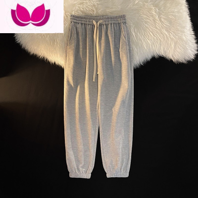 七斓裤子夏季男款束脚运动裤夏季潮流宽松休闲裤小脚哈伦裤华夫格卫裤