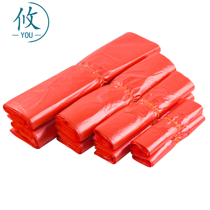 攸红色塑料袋31*51cm捆