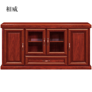 相威胡桃色餐边柜简约茶水柜四门1600*400*800