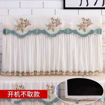 金铂喜电视机防尘布盖纱时尚电脑显示屏遮灰布家用隔脏防尘罩网红欧式陌上花开-开机不取款65英寸