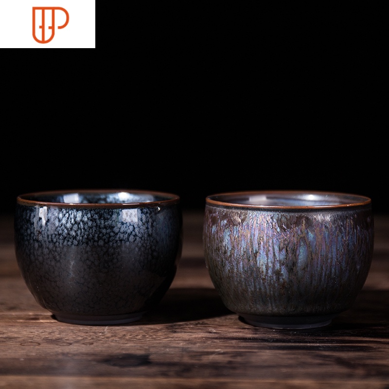 陈为椿建盏茶杯主人杯天目釉星空茶盏大号品茗杯手工油滴功夫茶杯