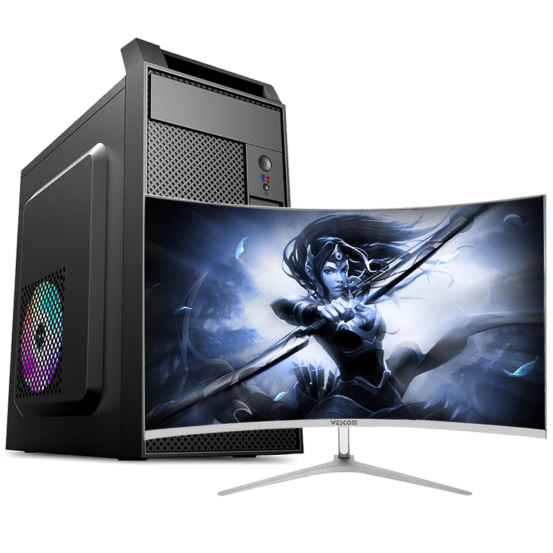 铭能 新11代酷睿i7 11700八核/GTX1650独显/16G DDR4内存/512G固态 组装机 台式电脑 台式机 电脑主机 家用办公电脑3D设计学生游戏电脑+32英寸曲面