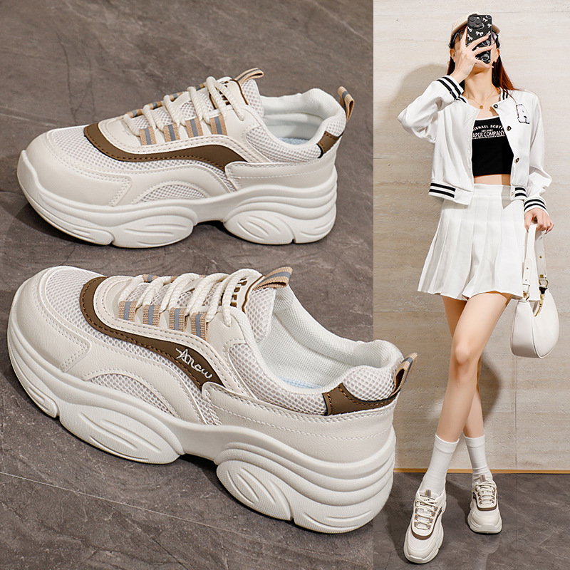 夏季新款韩版透气飞织女鞋ins潮学生跑步运动鞋休闲鞋女