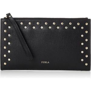 FURLA女士真皮链条斜挎包多卡槽收纳钱包手拿晚宴包 Nero_(1007-o6000)