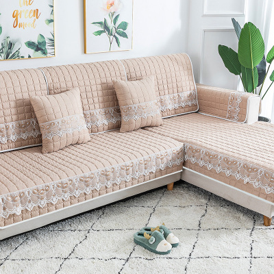 家柏饰(CORATED)四季通用防滑沙发垫坐垫子布艺全包萬能沙发套罩沙发盖布沙发巾 罗兰卡 70*120cm
