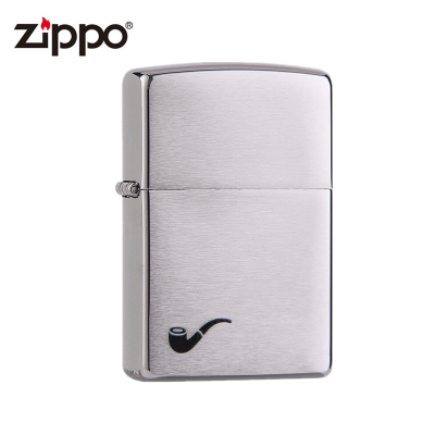 原装正品ZIPPO打火机官方点烟斗打火机200PL拉丝之宝zp专柜刻字男默认颜色