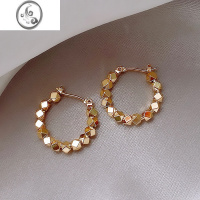 JiMi碎银几两耳圈2023年新款潮耳环小众设计感高级轻奢独特秋冬耳饰女