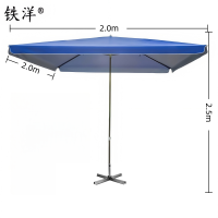 铁洋 宝蓝四方户外遮阳雨棚 支架款2.0m*2.0m 把
