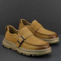 真皮休闲皮鞋男2026新款春季一脚蹬软底英伦潮流勃肯鞋头层牛皮