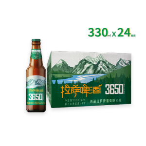 拉萨啤酒3650 麦香醇厚330mL*24瓶整箱 西藏泉水酿造玻璃瓶装甘醇鲜爽