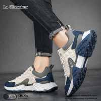 La Chessiers男鞋2024春秋季新款韩版百搭休闲运动跑步厚底防滑板鞋小众老爹潮鞋