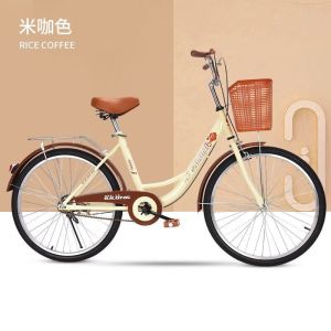 自行车女士成年轻便大人普通代步22寸24寸26寸折叠学生淑女自行车