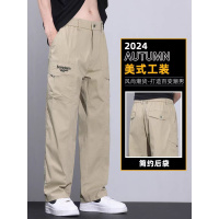 工装裤男新款春秋宽松直筒修身休闲长裤夏季运动美式裤子男款