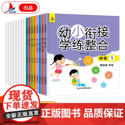 全16册幼小衔接学练整合教材数学+拼音+识字幼小衔接一日一练 3-6岁儿童学习与发展指南宝宝启蒙认知早教教材知识衔接巩固