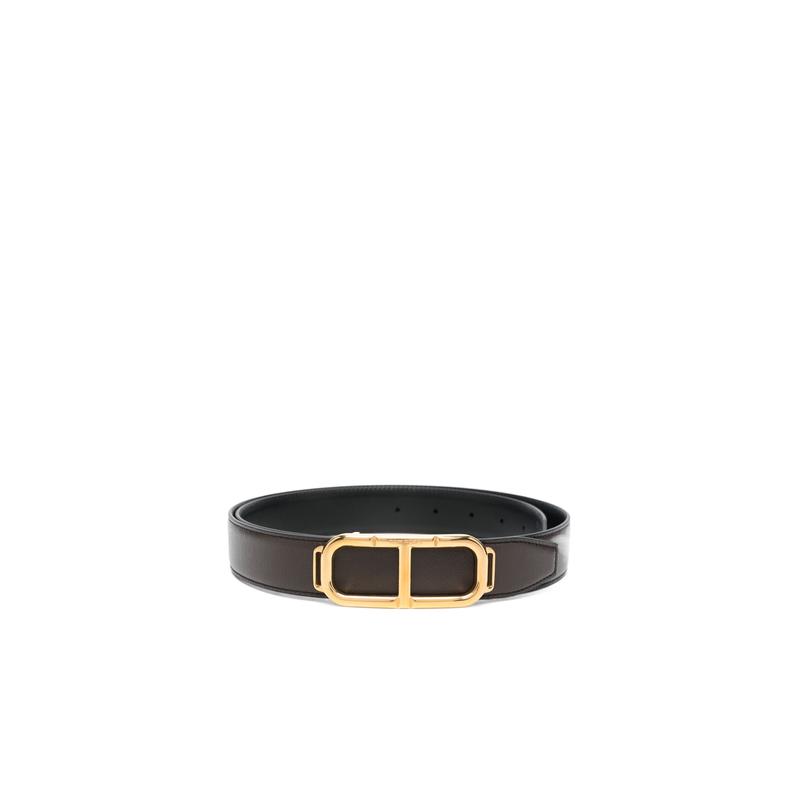 汤姆福特(Tom Ford)男士小牛皮搭扣腰带时尚简约耐用3cm宽商务休