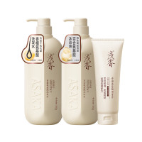 浅香(ASAKA)植物氨基酸洗沐套装(晚樱氨基酸洗发水500g+百合氨基酸沐浴露500g+香榧氨基酸顺滑膏260g)