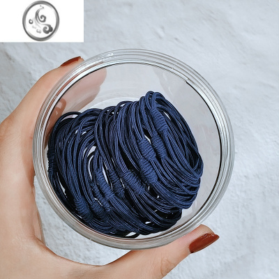 JiMi20根罐装头绳女高弹力耐用马尾发圈发饰简约橡皮筋扎头发发绳皮套