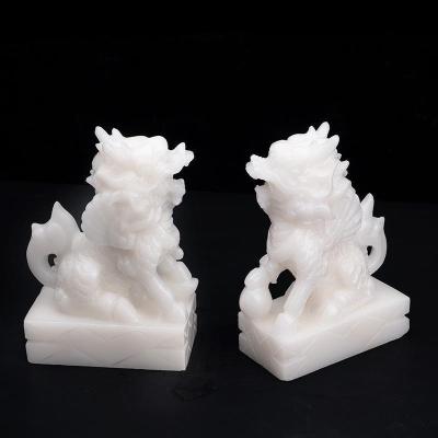 家柏饰(CORATED)玉石摆件一对化店铺开业送礼家居客厅玉摆设