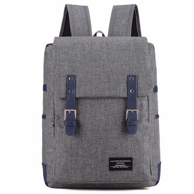 WRC 个性复古差旅双肩包W-0801 灰色