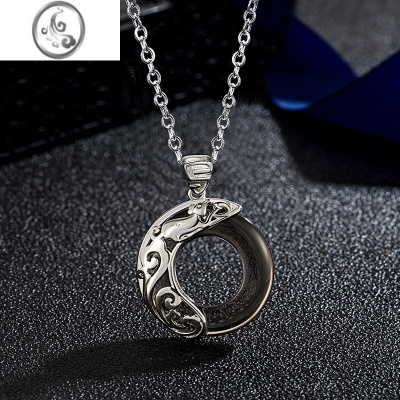 JiMi十二生肖黑曜石项链男女潮学生简约韩版锁骨链情侣配饰品礼物