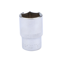 长鹿 1/2”碳钢镜面六角套筒 23mm