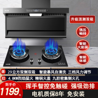 志高(CHIGO)F817+F216A顶侧双吸式自动清洗家用双电机抽烟机燃气灶具烟灶套餐(液化气)
