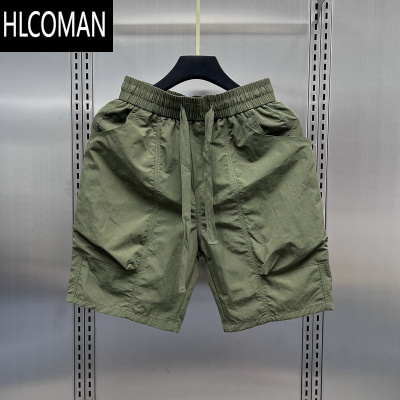 HLCOMAN2025夏季新款大口袋美式机能工装四分短裤男士宽松运动休闲五分裤