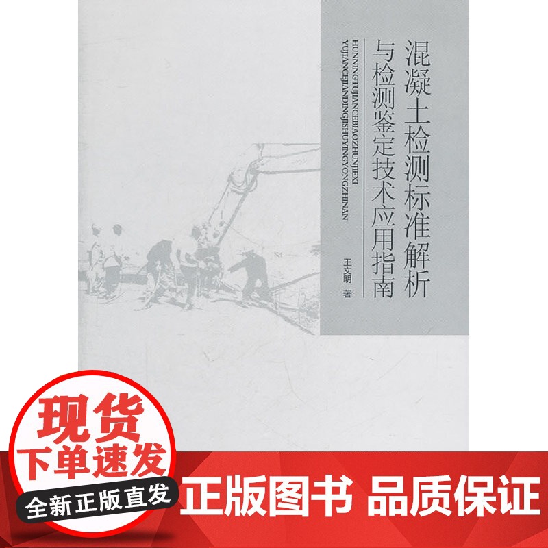 混凝土检测标准解析与检测鉴定技术应用指南 王文明 中国建筑工业出版社 正版书籍