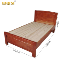 圣德列 实木床简约单人床G-7 2000*1000*1000mm