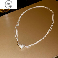 JiMi磁吸爱心吸铁项链女款轻奢小众2023新款锁骨链女高级感颈链夏