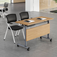 域赢培训桌简约折叠桌会议桌组合员工培训多功能移动办公桌1200*600
